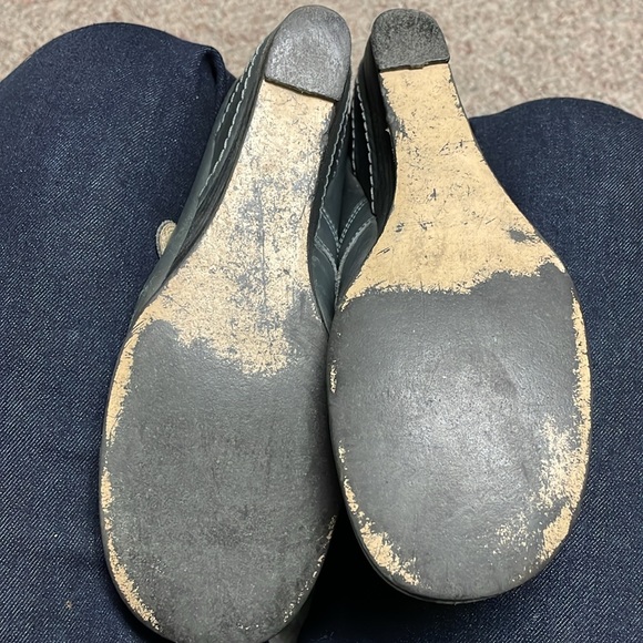 Fly london high zip back leather wedge heel boots in grey - Picture 12 of 12